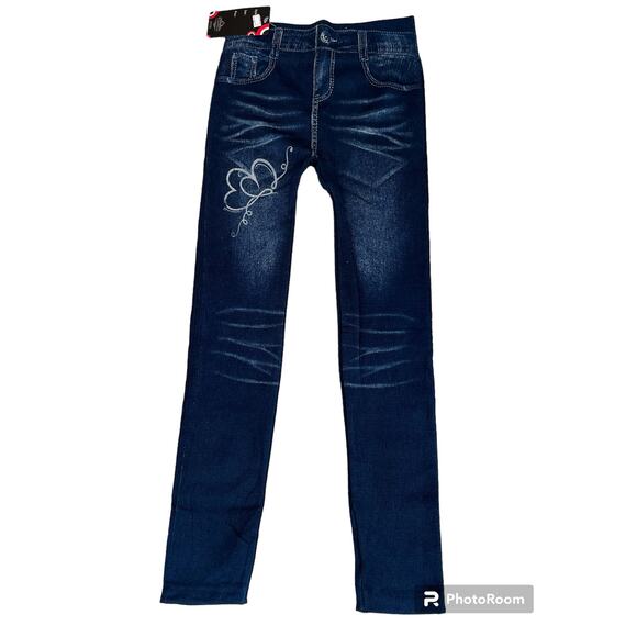 NWT Sacred Threads One Size Jean Jeggings Stretchy, Comfortable, Wide Waistband - Picture 1 of 4